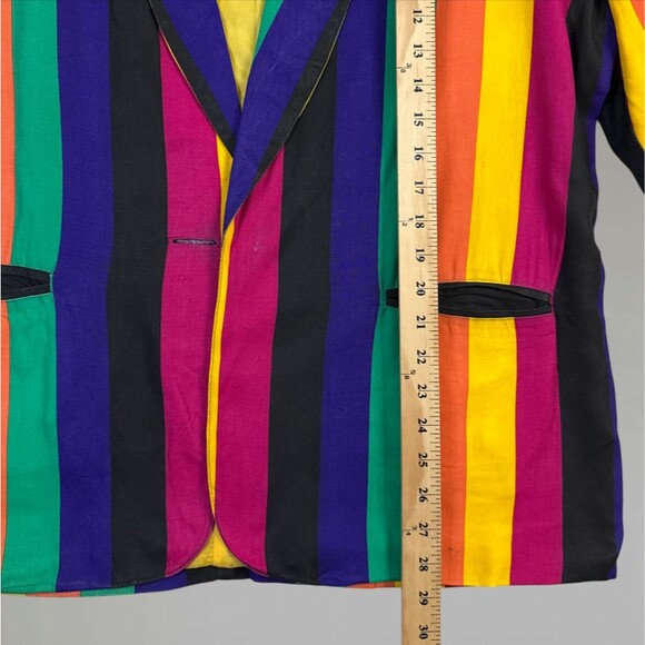 Vintage Rainbow Striped Women's Blazer - Picture 11 of 14